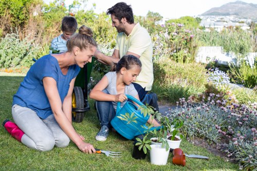 Outdoor landscaping and garden construction in Putney